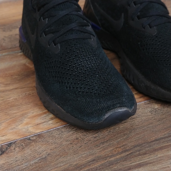 Nike Epic React Flyknit Black Racer Blue - Picture 8 of 13